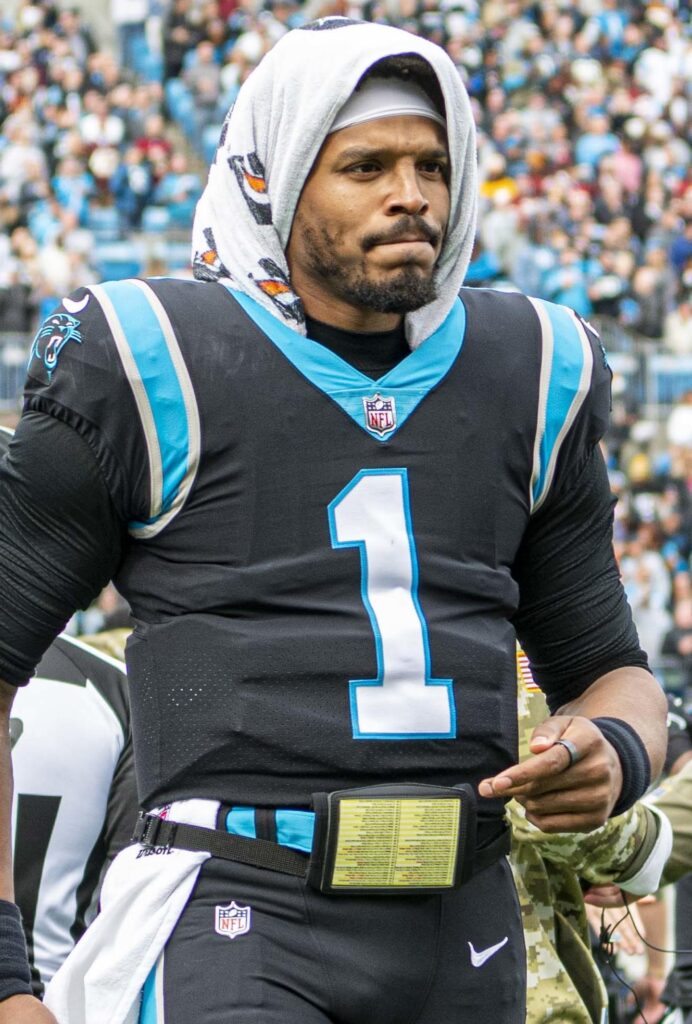 where is cam newton playing football